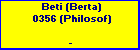 Beti (Berta) 0356 (Philosof)